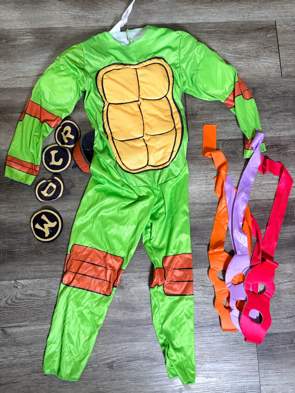 Green Ninja Turtles Costume with Yellow Shell